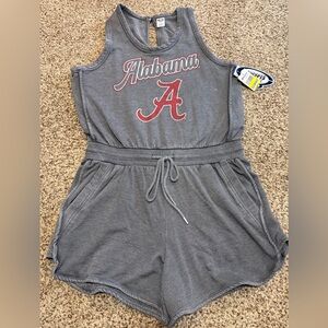 Alabama Tank Romper Sleeveless Gray Womens Size L NWT